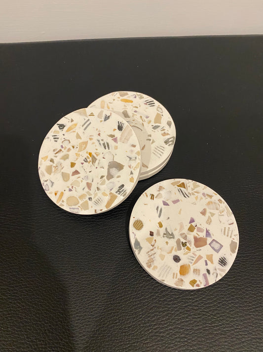 Seashell Terrazzo Coasters