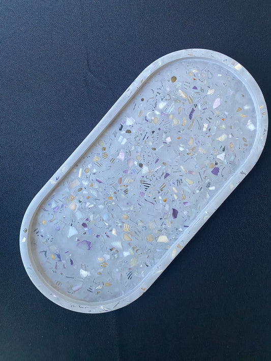 Large Oval Tray - Seashell Terrazzo